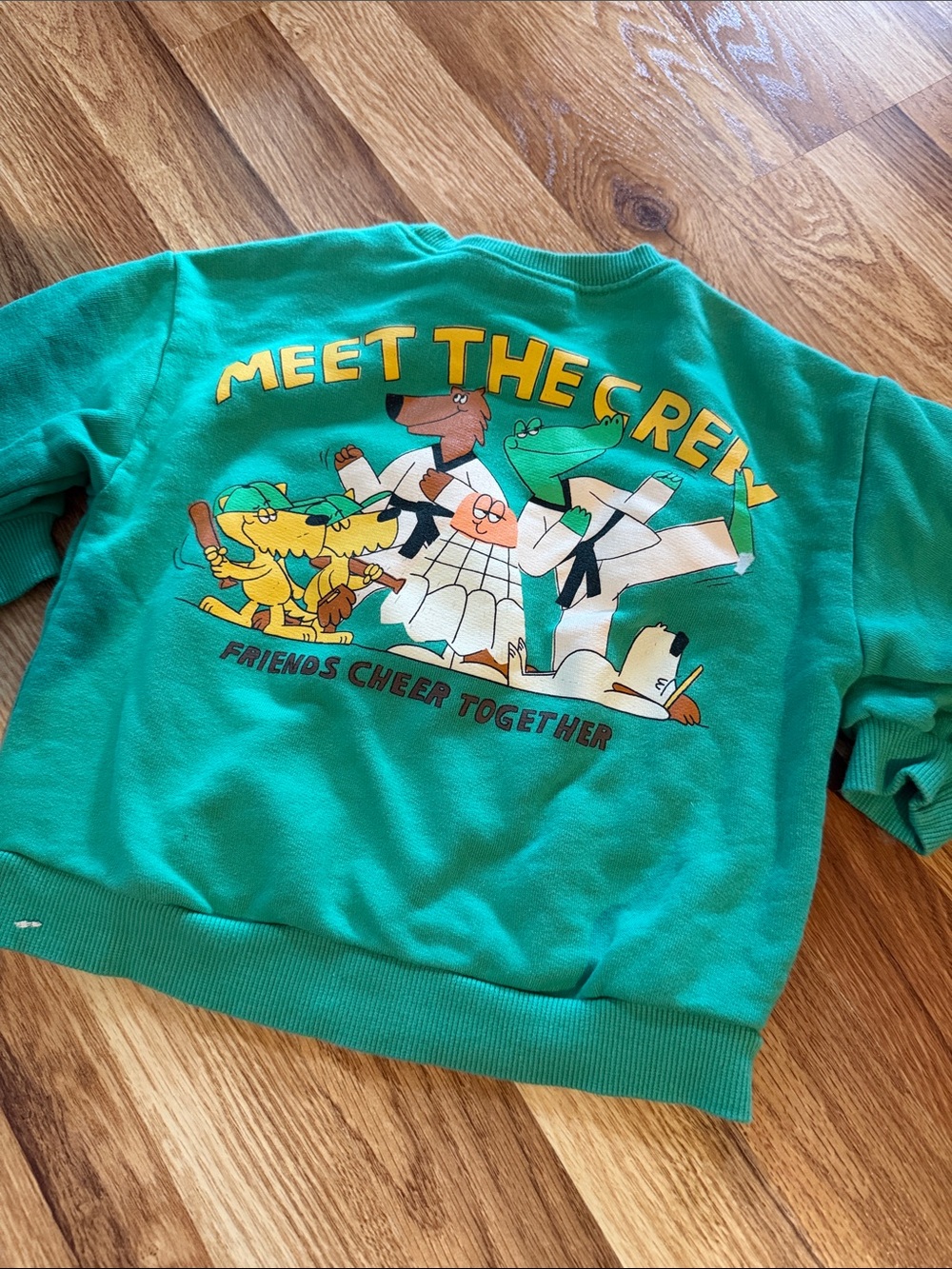 Zara Green 'Meet The Crew' Graphic Sweatshirt